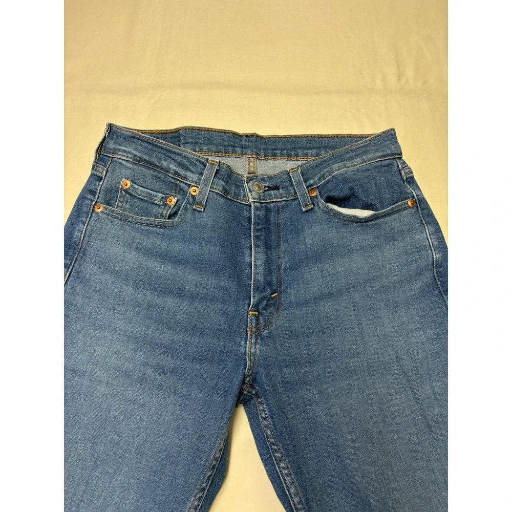 Levis 514 Straight Fit Mens Jeans Blue‎ Medium Wash 30x32 Stretch Denim